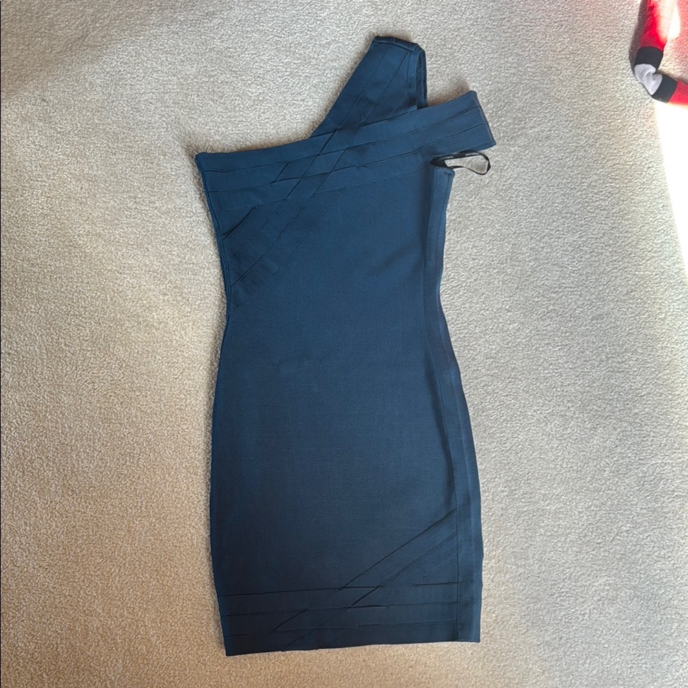 Marciano Blue One-Shoulder Bodycon Dress